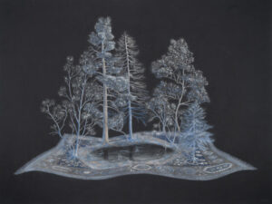 Véronique La Perrière M., Quand le rêve veille, Pastel sur papier, 2022, 76 x 101 cm