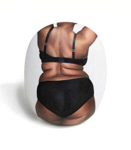 France Bizot, Back, peinture à l'huile sur céramique, 34 x 27 x 7 cm, 2025, courtesie de l'artiste & Backslash