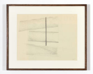Geneviève Asse "Trois arbres" 1971 - graphite sur papier - 27 x 35 cm - Courtesy Galerie Catherine Putman