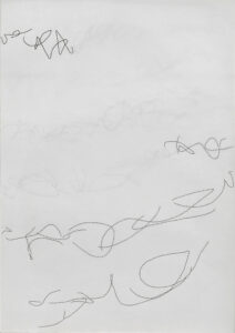 Gudny Rosa Ingimarsdottir, letter..., 2019, Marker and sewing on paper, 33,5 x 24,8 cm (courtesy the artist and Irène Laub gallery)