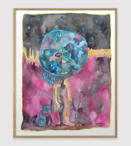 Hervé Yamguen
Humanité souffrante, 2025
Acrylic on paper
65x50 cm
Courtesy of the Gallery and the Artist
