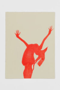 Paule Sauvaire ,Chienne de joie (11), 2025, Coloured pencil on Japanese paper, 32.5 x 24 cm, copyright Paule Sauvaire, courtesy the artist & Hopstreet Gallery Brussels