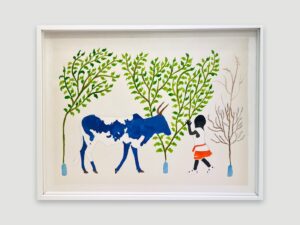 Saidou Dicko
Blue sky, 2025
Watercolor painting on paper
30x40 cm
Courtesy of the Gallery and the Artist