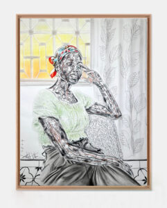 Salifou Lindou
Contemplation, 2024
Pastel on paper mounted on canvas
98x75cm
Courtesy of the Gallery and the Artist