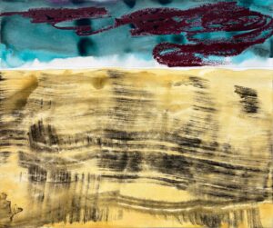 Fetovaia, 2025, Gouache et pastel à l’huile sur papier, 50 x 60 cm - Courtesy de l'artiste et de la Galerie Catherine Issert