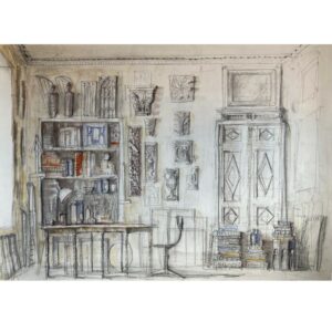 Pierre Bergian
My Studio III 2022
Mixed media on paper techniques / mixtes sur papier
57 x 64 cm
Courtesy the artist, copyright Purdy Hicks Gallery