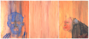 Trevor Gould, Sprawl, 2025, triptych, three sheets watercolour on Arches paper, 60 x 45 cm each (total 60 x 135 cm), courtesy CAR Gallery Bologna