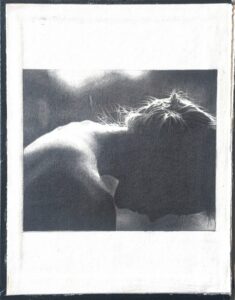 Christos Venetis, o.T.graphite on book cover, 22 x 17 cm, 2025, copyright by the artist, courtesy Galerie Martin Kudlek