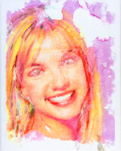 Vicky Fisher, One more time, Technique mixte sur papier, 30 x 24 cm, 2023, Courtesy Vicky Fischer & Galerie Alain Gutharc