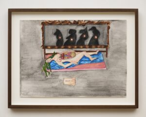 Anna PERACH, Venus, Watercolours and markers on paper, 30 x 41 cm, 2023. Courtesy of Richard Saltoun Gallery, London, Rome and New York, (c) The Artist.