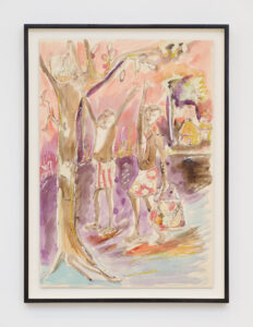 Bertina LOPES, Figurative Study, Watercolour and felt tip on paper, 50 x 35 cm, 1976. Courtesy of Richard Saltoun Gallery, London, Rome and New York, (c) The Estate of Bertina Lopes.
