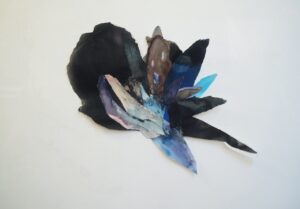 Gaëlle Chotard, Sans titre, 2025, encres, aquarelle, collage, inks, watercolour, collage, 31 x 51 cm, Courtesy Galerie Papillon.