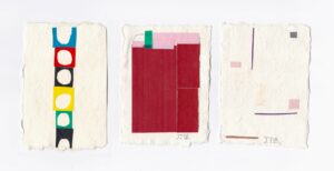 Jérôme Touron, Images, 3x(10x8cm) mixed media sur papier, courtesy La Ferronnerie