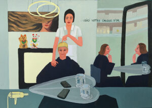 MC Mitout, Les plus belles heures, Casque d'or, Lyon, 2019, Gouache  sur papier, 21x29,7 cm, Courtesy de l'artiste et Galerie Claire Gastaud