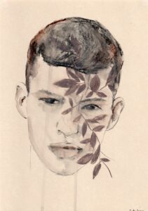 Edi Dubien, Sans titre, Aquarelle et crayon sur papier, 29,7 x 21 cm, 2025, Courtesy Edi Dubien & Galerie Alain Gutharc