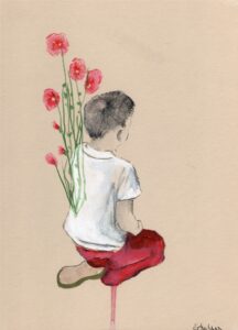 Edi Dubien, Sans titre, Aquarelle et crayon sur papier, 25 x 18 cm, 2025, Courtesy Edi Dubien & Galerie Alain Gutharc