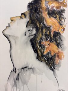 Edi Dubien, Sans titre, Aquarelle et crayon sur papier, 42 x 30 cm, 2025, Courtesy Edi Dubien & Galerie Alain Gutharc