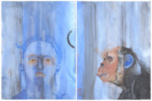 Trevor Gould, The long walk, 2025, watercolour on Arches paper, 50,5 x 75 cm (diptych), courtesy CAR Gallery Bologna