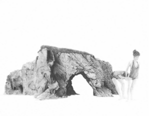 Anne Touquet, L'équilibre des quartz, graphite sur papier, 65 x 50 cm, 2017, ©Anne Touquet