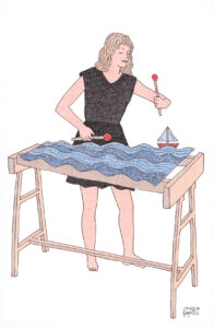 Marion Fayolle, La musique des vagues, technique mixte, 12,5 x 18,3 cm, ©Marion Fayolle - Huberty & Breyne
