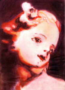 Vicky Fisher, Lullaby, Technique mixte sur papier, 29,2 x 21 cm, 2026, Courtesy Vicky Fischer & Galerie Alain Gutharc