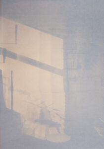 Michiko Van de Velde, Etant donné la lumière dans mon atelier, silkscreen on paper, 84 x 60 cm, 2026, courtesy Quai4, ©Michiko Van de Velde