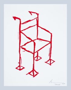 Robert Wilson, Pessoa Drawing, ink on paper, 16 x 21cm