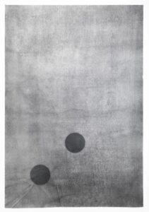 Les intervalles #1, 2026 Papier japon, graphite, superpositions 75  x52 cm