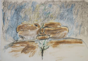 Erik Dietman, Sans titre, techniques mixtes sur papier, mixed media on paper, 42 x 59,2 cm, Courtesy Galerie Papillon
