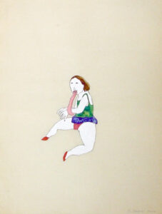 Frédérique Loutz, Sans titre, 2000, encre de chine et gouache sur papier, ink, gouache on paper, 32,5 x 25 cm, Courtesy Galerie Papillon